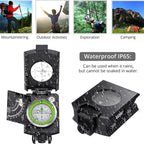 New Outdoor Compass Hiking Survival Compass with Clinometer,Waterproof Durable and Pocket-Sized Good for Camping Hunting Hiking