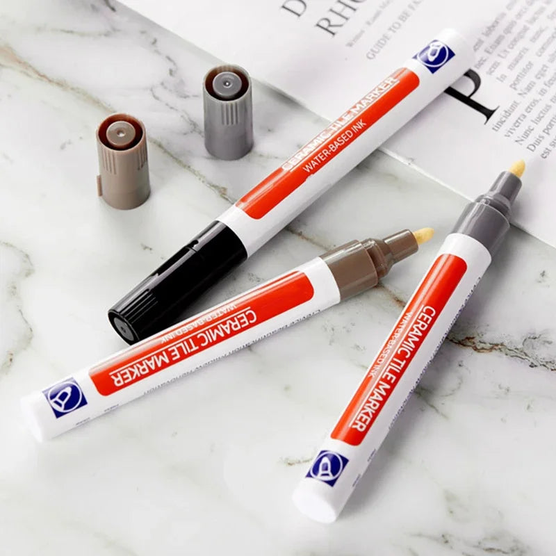 White Waterproof Tile Marker Grout Pen Wall Seam Repair Tool for Bathroom Floor Decontamination Tile Seaming