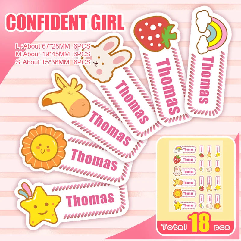 Custom Heat Transfers Name Sticker Personalized Washable Clothes Ironing Stickers Iron-on Labels Fabric Clothing Babysuit Tags