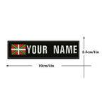 Basque Flag 10X2.5cm Embroidery Custom Name Text Patch Stripes Badge Iron On Or  Patches