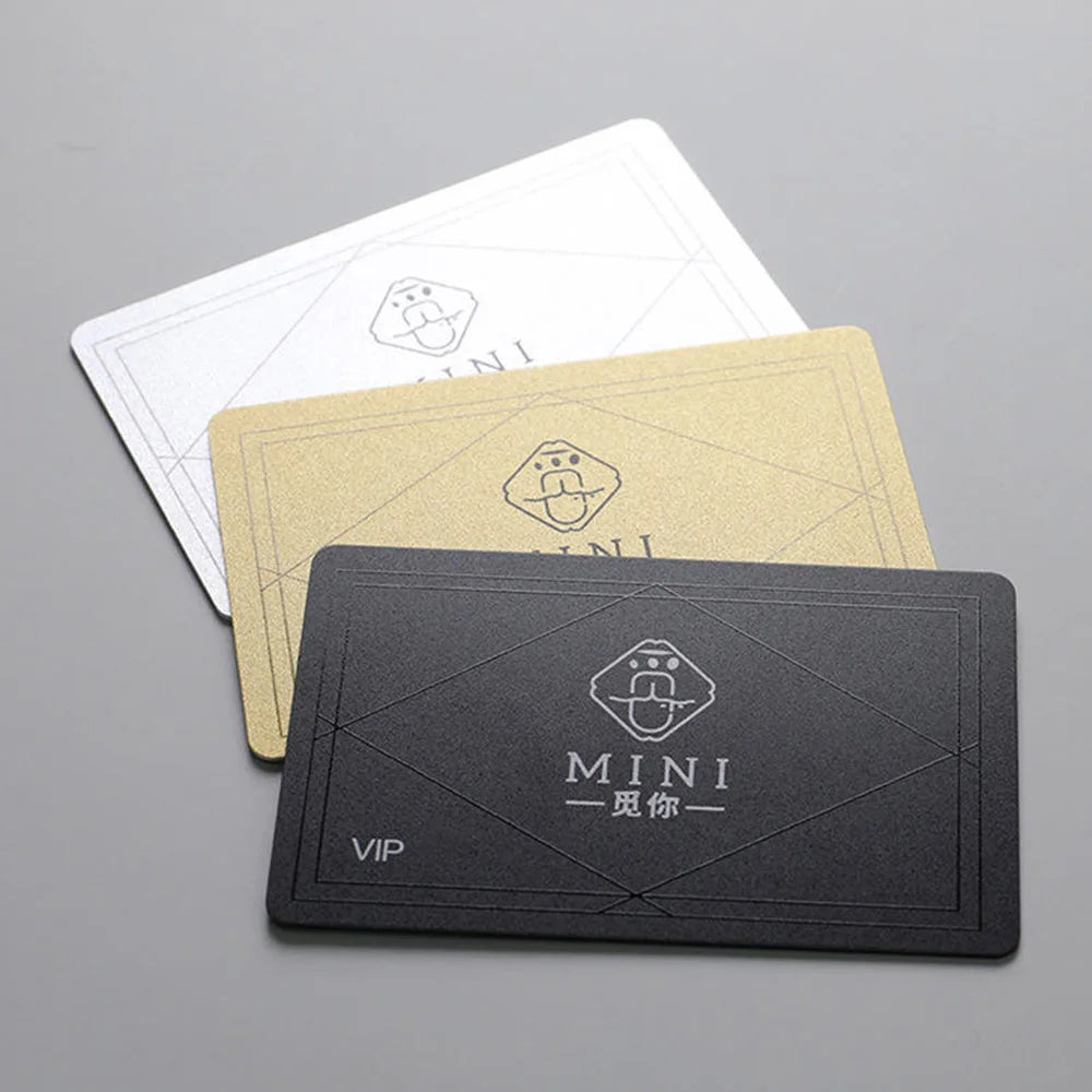Custom PVC Business Cards Personalized Matte Plastic Cards Double-Sided Printing Durable & Waterproof Professional Branding