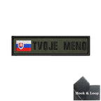 1PC 10cmX2.5cm Custom Name Flag Patch Stripes Badge Iron On Or Hook Loop Estonia Austria Bulgaria Hungary Romanian Ireland green