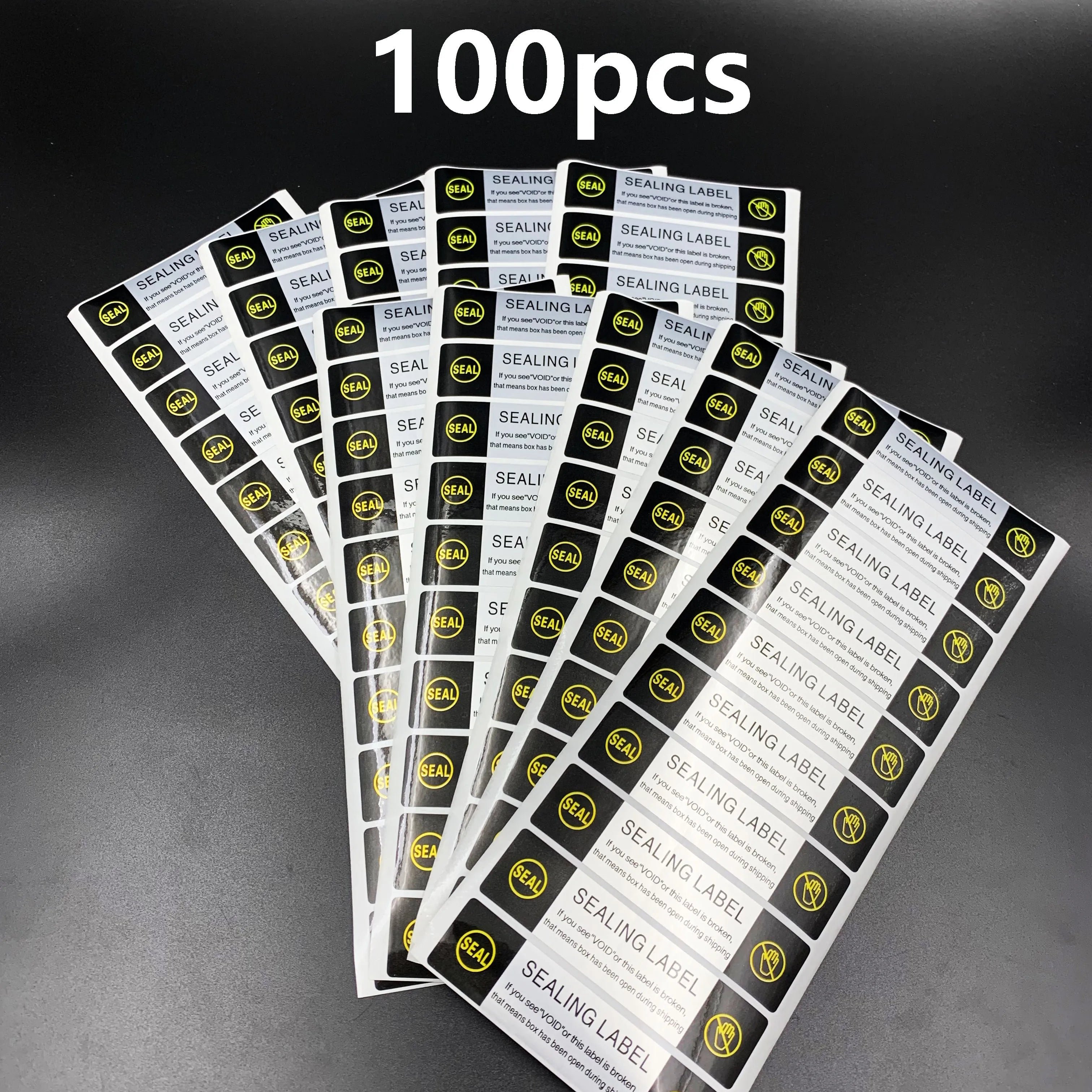 50pcs/100pcs VOID Bright Silver Shipping Sealing Label Stickers, Waterproof Tamper Proof Security Labels for Jar, Mailing Boxes