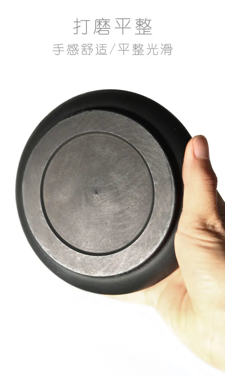 Natural Original Stone Inkstone With Cover Longan Round For Students Libros Livros Livres Kitaplar Art