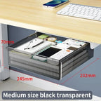 Hidden Under Desk Drawer Storage Office Organizer Desk Self Adhesive Drawers Plastic Undertable Accessories Storage Box Drawe