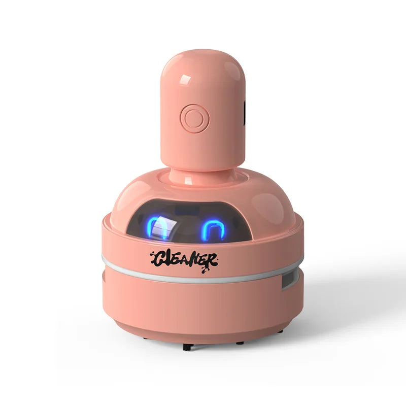 Desktop Cleaner Vacuum Cleaner Cartoon Mini Portable For Eraser Pencil Shavings Dust Cleaning For Keyboard Desk Table
