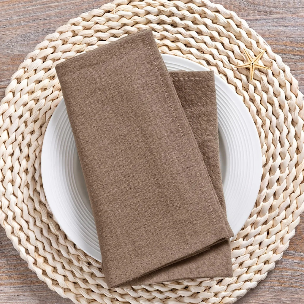 Set of 6 Cotton Dinner Cloth Napkins 30x45cm Soft Washable Perfect for Weddings Parties Christmas Birthdays and Family Gathering