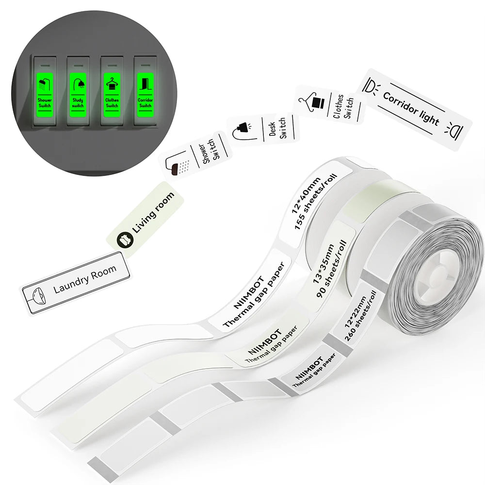 NIIMBOT D110 Upgraded Version Thermal Label Printer Mini Portable Name Tag Label Maker With Tape for Office Home Kitchen School