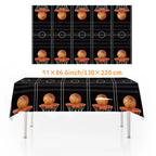 Basketball Tablecloths Basketball Party Decorations Rectangular Plastic Table Cover Boys Basketball Theme Birthday Party Supplie