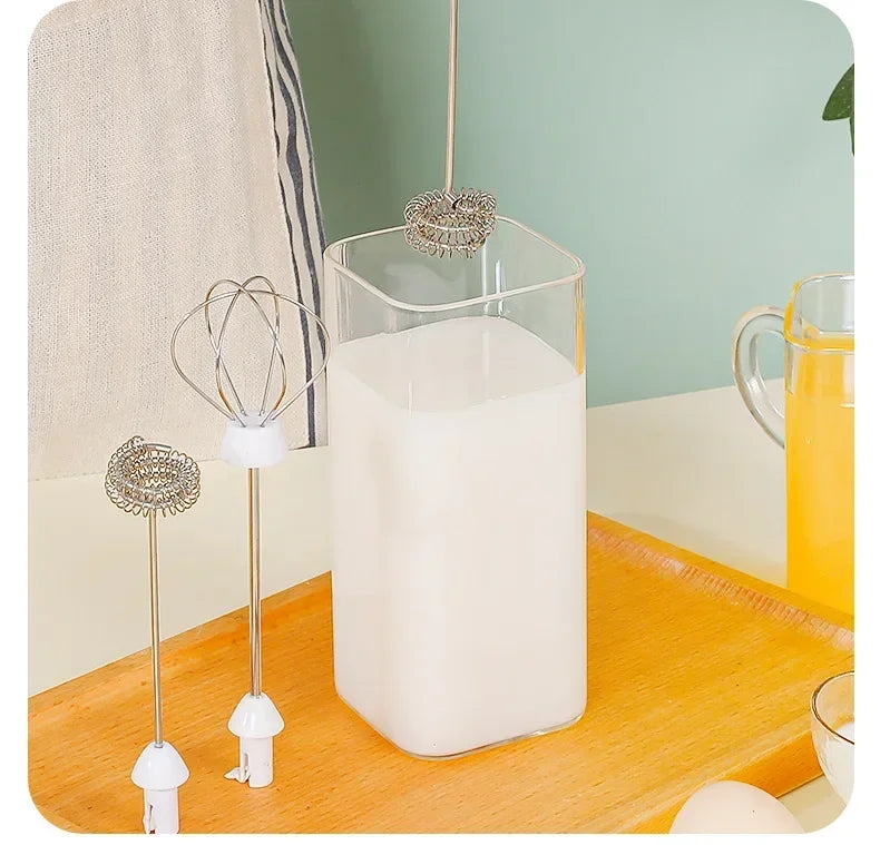 Egg Beater Handheld Electric Milk Frother Maker Drink Foamer Mixer Coffee Creamer Whisk Frothy Stirring Home Kitchen Gadgets