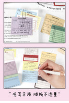 80 Sheets Cartoon Brief Scrapbooking Memo Pad Simple INS Message Paper Student List Notes School Stationery Journaling supplies