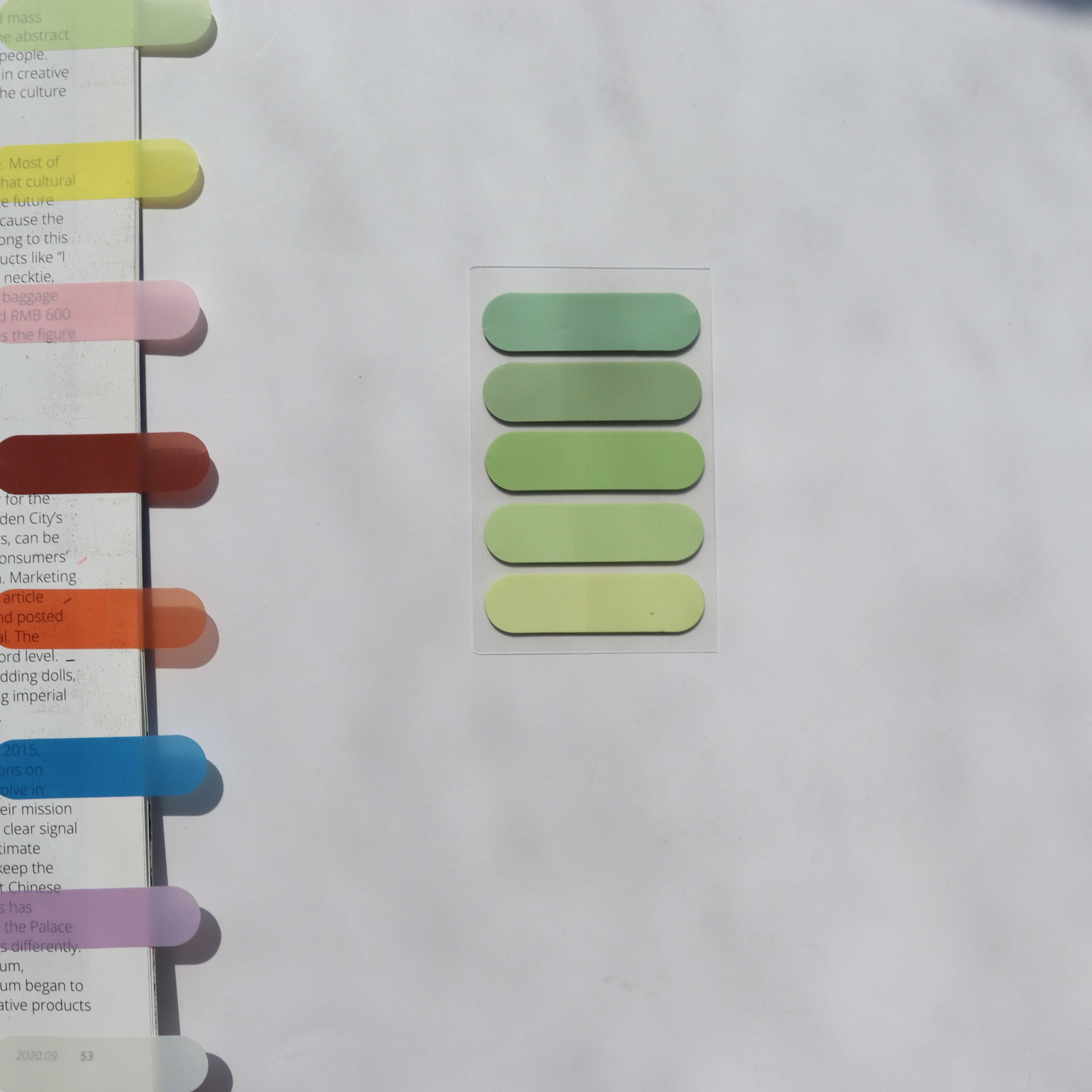 100 Sheets Transparent Sticky Notes Self-Adhesive BookMarker Annotation Reading Book Clear Tab Kawaii Cute Stationery