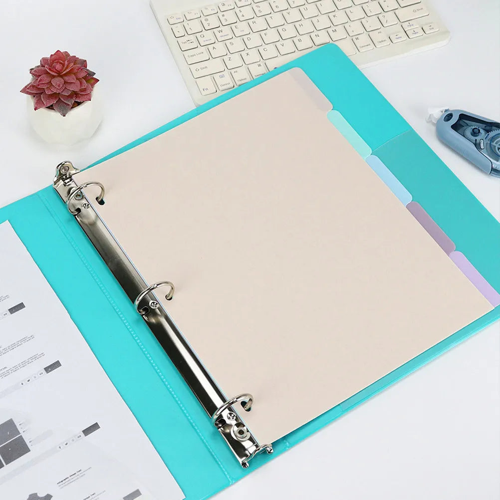 1 Set A4 Binder Dividers PP Frosted Multi-Section Index Tabs for School Office Document Organizer Journal Inserts