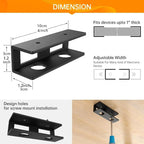 Under Desk Laptop Mount Metal Under Desk Shelf Holder for Laptop for Mac Mini Macbook Keyboard with Anti-Scratch Silicone