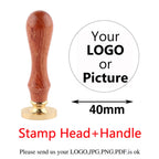 Custom Brass Wax Seal Stamp Personalized LOGO 25/30/40/50mm Round/Square Wax Sealing Head For Wedding Invitation Card Decor Seal