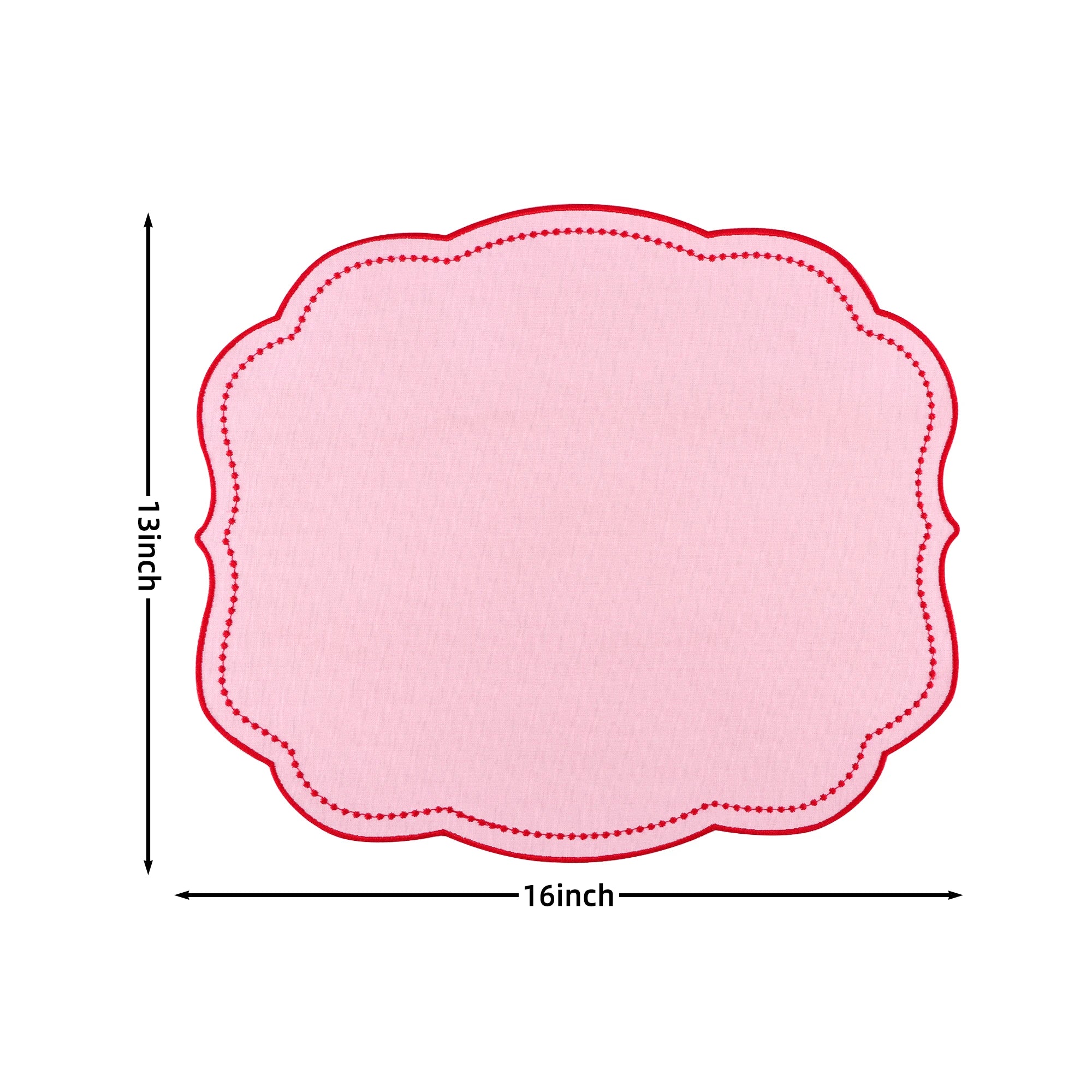 High Quality Embroidered Napkin Vintage Wavy Edge Color Blocking Design Reusable Placemats Wedding Banquet Decoration