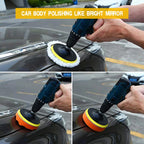 Headlight Repair Restoration Kit Car Polishing Disc 3inch 75mm Auto Waxing Sponge Sanding Pad With Sandpaper For Car Detailing