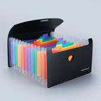Portable Accordion File Organizer A6 Size 13 Compartments Mini Receipt Holder Three Side Seal Expandable Document Organizer