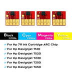 Empty Refillable Ink Cartridge For HP711 With ARC Chip For HP Designjet T120 T520 For HP 711 Printer