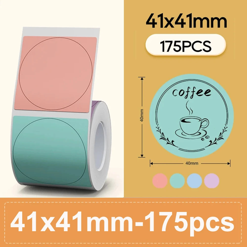 Original Niimbot B21/B3S/B1/B203 Colorful White Transparent Label Sticker  Self-adhesive Waterproof  Price Tag Thermal Paper
