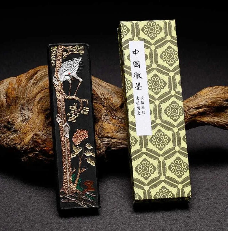 Chinese Sumi Ink Stick Pine Soot Solid Ink Stick Calligraphy Artist Painting Watercolor Fabric Paint Ink Block Painting Inkstick