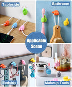 Silicone Thumb Wall Hook Cable Management Wire USB Organizer Clips Wall Hooks Hanger Storage Holder For Kitchen Bathroom Home