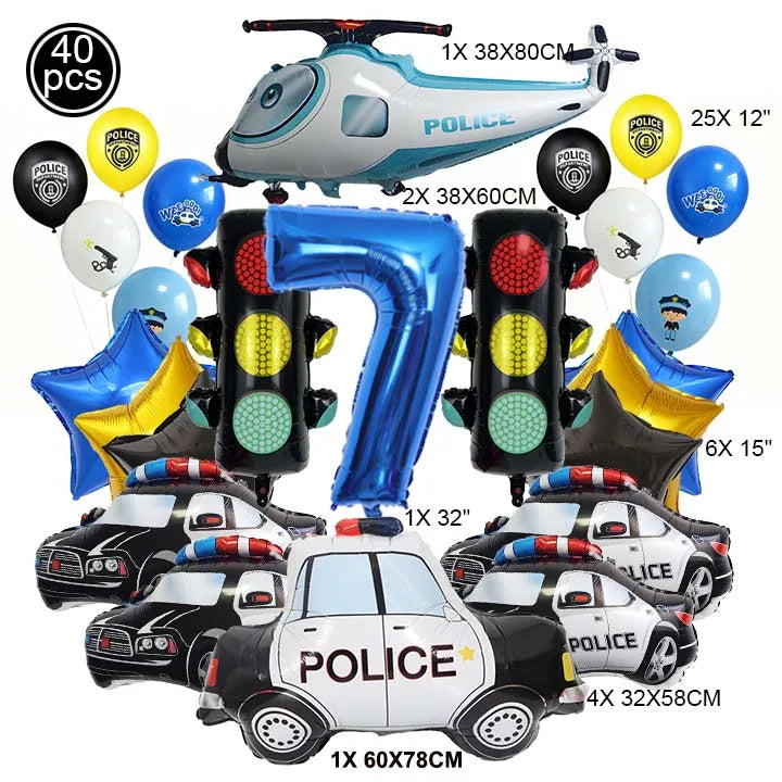 Police Party Plates Napkins Police Birthday Party Tableware Set Police Officer Car Party Decorations Favors Police Theme Party