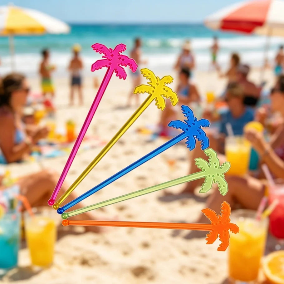 25Pcs Coffee Stir Stick Coconut Stirrers Mixing Sticks Coffee Beverage Stirring Rod Drinks Beverage Sticks Bar（Random color）
