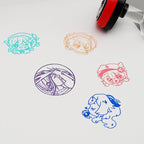 Personalized Logo Self inking Stamp Customized Photosensitive ink Stamps Your design picture Custom wedding initial Library book