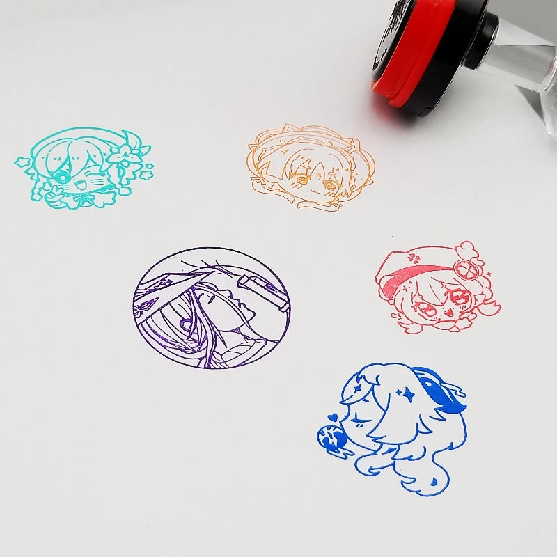 Personalized Logo Self inking Stamp Customized Photosensitive ink Stamps Your design picture Custom wedding initial Library book