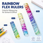 15cm, 20cm, and 30cm Soft Ruler Set - Clear Scale for Accurate Measurement - Flexible Measuring Tool for Crafts, Drawing