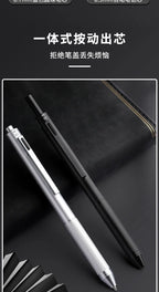 Multifunctional 4-color-in-one gravity-sensing pen metal ballpoint pen/Mechanical Pencil,Black/Red/Blue Ink Oil Signing canetas