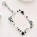 Transparent Clear Acrylic 3 Inch Kpop Photocards Holder Photos Cards Star Holder Bags Pendant Star Chaser Card School Stationery