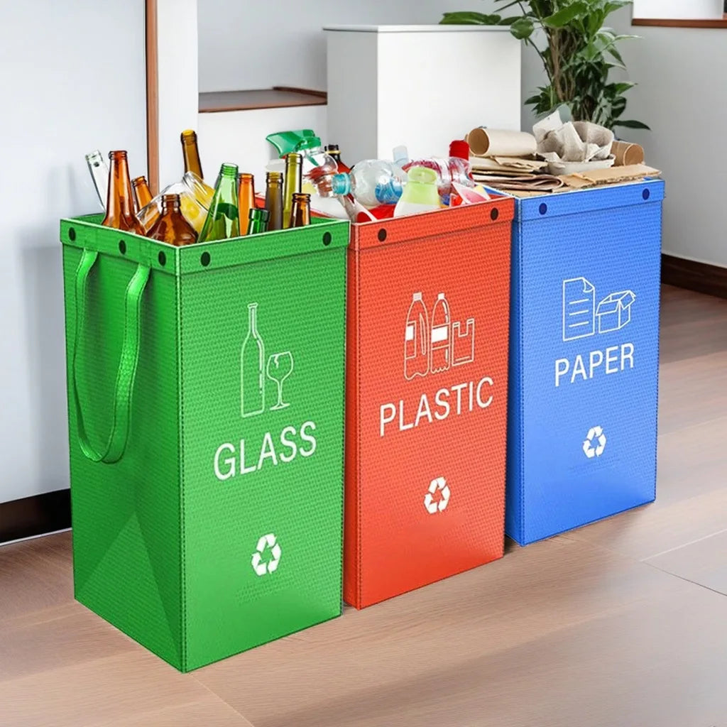 new Sell foreign trade PP storage handbag waterproof garbage sorting bag home environmental protection trash can garbage bag.