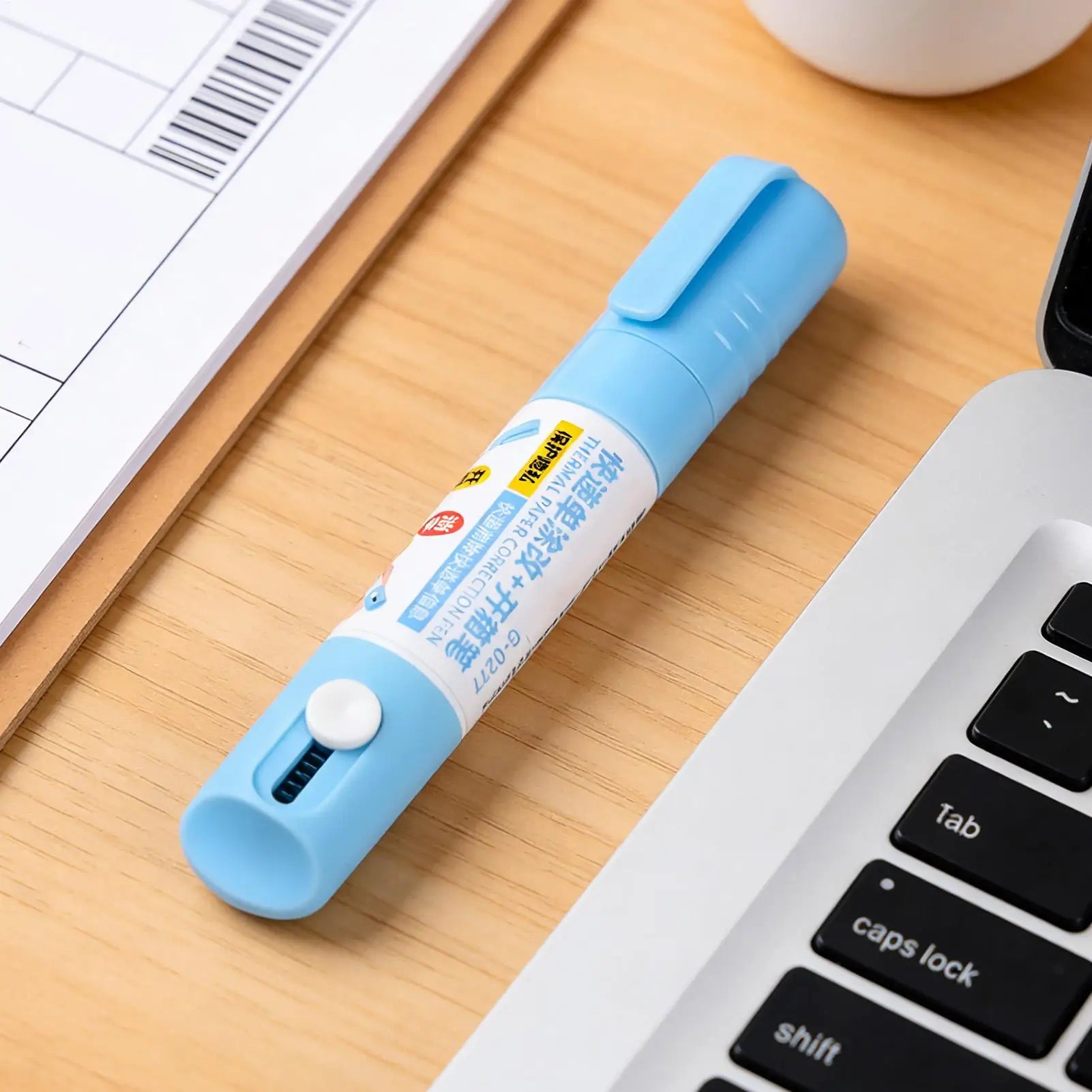 2 In 1 Thermal Paper Correction Fluid with Unboxing Knife Durable Thermal Paper Data Identity Protection Fluid Eraser Box Opener