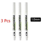 White Marker Pens set 2.0mm Oily Waterproof White Gel Pen DIY Graffiti Sketching Marker Stationery Writing School Supplies brush