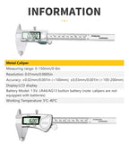 Kerseo Digital Caliper Stainless Steel Metal Vernier Caliber Measuring Tools Woodworking Thickness Gauge Depth Electronic Ruler