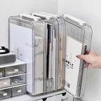 Document Storage Box,Desktop Documents, A4 Data Sorting Box, Household Registration Book, File Bag, Dustproof And Moisture-Proof