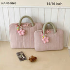 Lightweight Puffy Laptop Sleeve 14/16 Inch Commuter Laptop Briefcase Notebook Sleeve Notebook Case Portable Handbag for Women