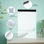 Large Blueprint Quad Grid Notebook Graph Paper Draft Sketch Book Letter Size Engineering Design Drawing Notepad Office School Us