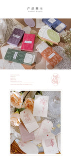 30Pcs Colorful Flower Plant Texture Card Stock Craft Paper Junk Journal Ephemera Forest Leaf Scrapbooking Material Paper Pack