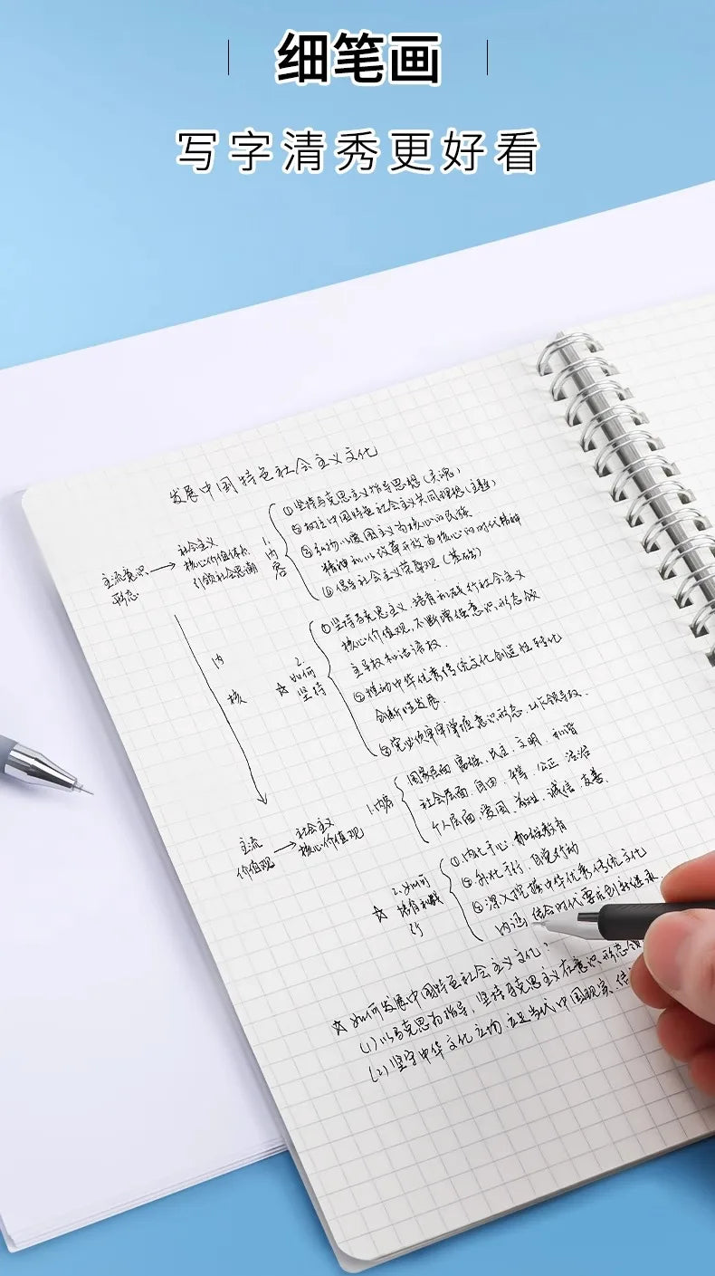 M&G 0.2mm ultra-fine gel pen; student-use ultra-fine needle pen; financial note-taking signature pen,illable, black