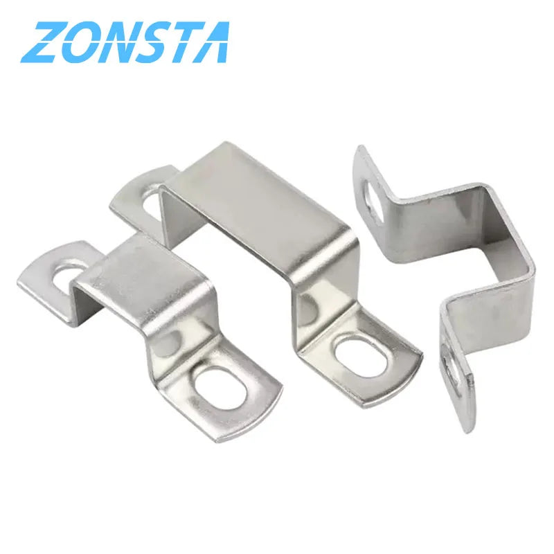 Thickened Square Rectangle M-shaped U-shaped 304 Stainless Steel Horseback Tube Saddle Clip Buckle Throat Hoop Ohm Tube Card
