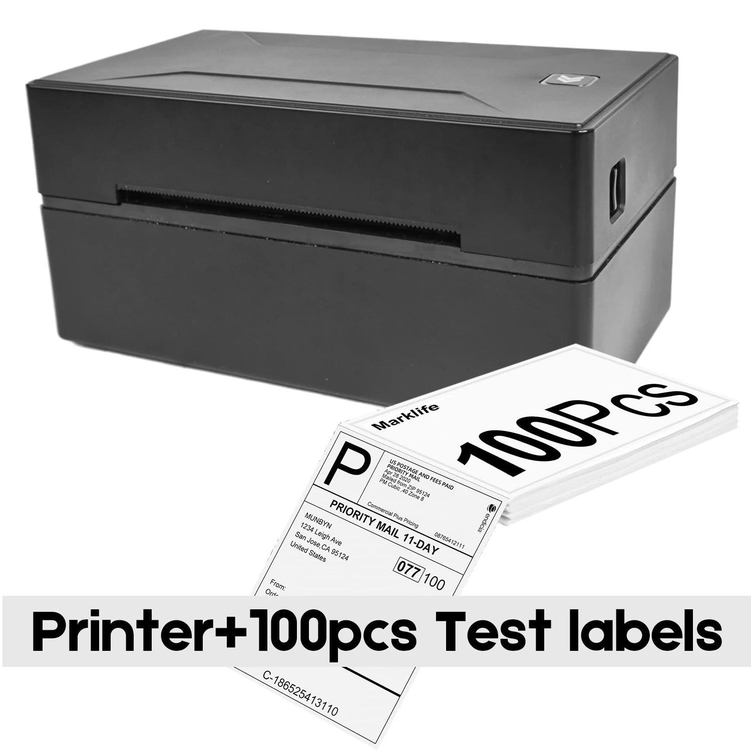 Marklife Thermal Label Printer Small Shipping Label Bluetooth-compatible Printer 4X6inch for iPhone Android Mac Window D200