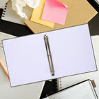 A4 Hardcover Fabric 3 Ring Binder File Organizer Document Holder Office Home Paper Sheet Protector Folder Sheet Organizer