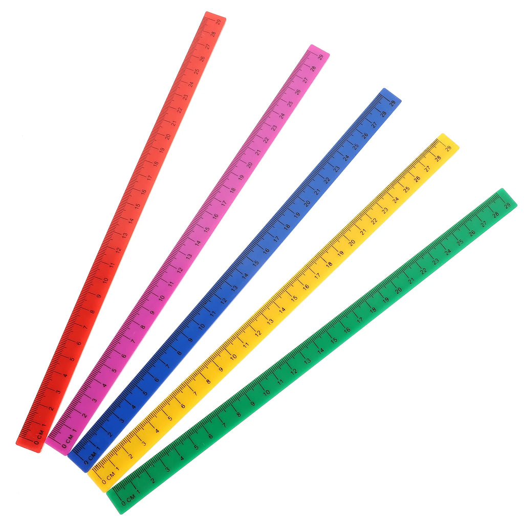 5 Pcs Plastic Magnetic Ruler Novelty Rulers Student Accessory with Centimeters for Students Flexible Work