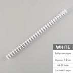 10Pcs A4/B5 Soft Plastic Loop Wire Binding Rings for Loose-Leaf Notebooks Spiral Coil Binding Strips Fastener Rings