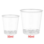 30/50X Round Reusable Plastic Shot Glasses Dessert Cups Disposable Glass Drinks