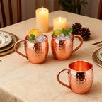 100% Copper Moscow Mule Mug Durable Coppery Beer Mugs 350ml Coffee Mug Milk Cup Pure Copper Bar Cup Drinkware