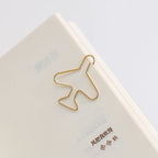20 Pcs Airplane paper clip Cute Rose Gold aeroplane Clips Bookmarks Photo Memo Ticket Holder Office School Supplies Decoration